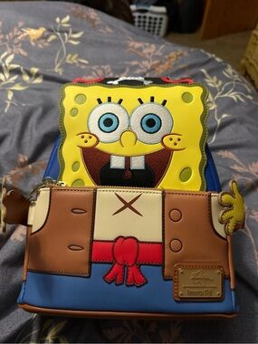 Loungefly SpongeBob SquarePants Character Pirate BP- Yellow, Blue, Brown, Red